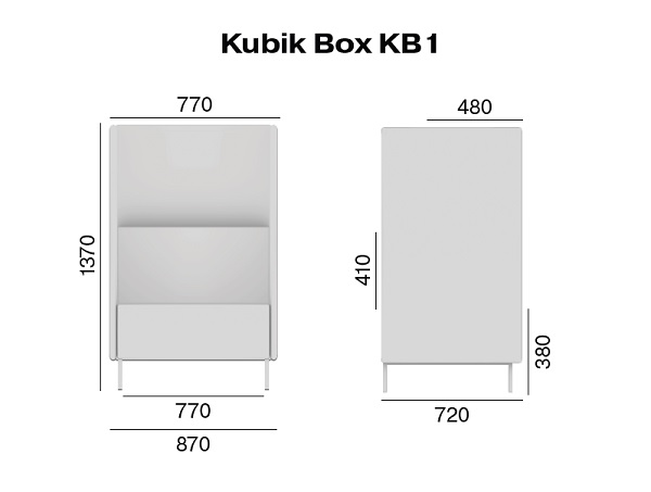 Besprechungsinsel Kubik-Box Abmessungen